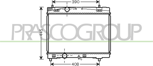 PRASCO TY325R001 Radiator motorkjøling PRASCO TY325R001 Radiator motorkjøling
