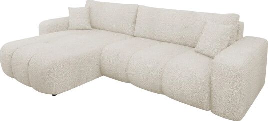 Flo Sovesofa med sjeselong 3 seter Kremhvit