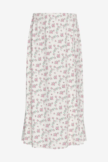 Pieces Maxi skjørt pcNya HW Long Slit Skirt BC Hvit