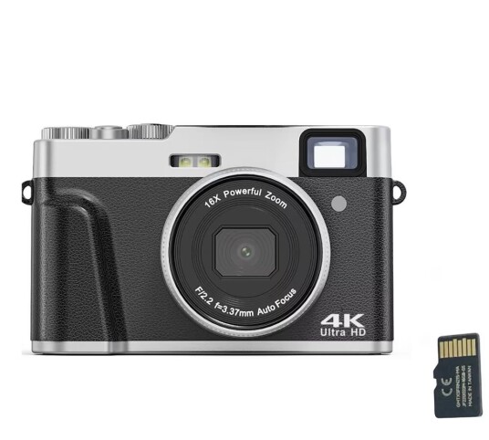 INF 4K/48MP/16X Zoom/Autofokus/Soker/Anti-Shake med 32GB minnekort