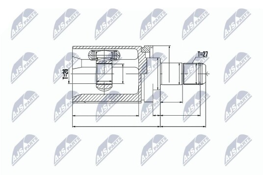 Nty Drivknute drivaksel NTY NPW BM 017