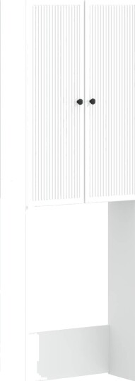 vidaXL Toalett skap EDE Hvit 66 x 25,5 x 190 cm Konstruert tre