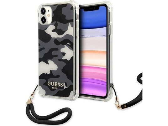 Guess Guhcn61ksarbk Iphone 11 6,1" / Xr Czarny/Black Hardcase Camo Collection