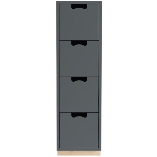 Asplund Snö J4 Chest Of Drawers Char Grey Base Oak Asplund Snö J4 Chest Of Drawers Char Grey Base Oak
