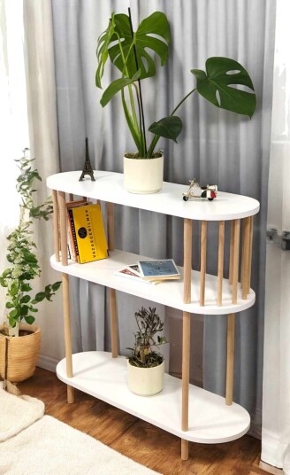 Skjenk Hanah Home Peka Slim 90 x 90 x 30 cm Hvit Hvit