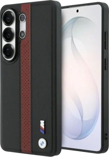 BMW Perforated Stripe Logo MagSafe Case for Samsung Galaxy S26 Ultra Red