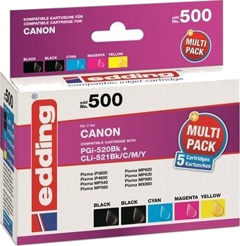 Edding Edd 500 20 Ml 10,5 Ml 5 Stykker Multipakke Edding Edd 500 20 Ml 10,5 Ml 5 Stykker Multipakke