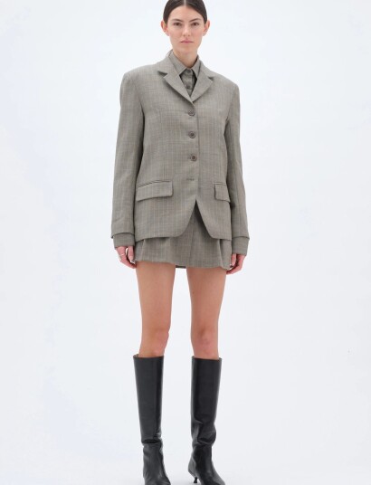 REMAIN Birger Christensen Boxy Oversized Blazer Grey 38 REMAIN Birger Christensen Boxy Oversized Blazer Grey 38