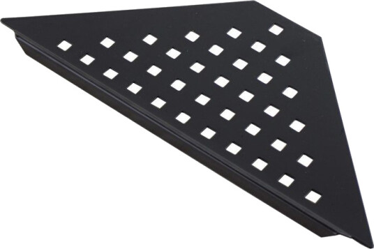 DESIGN HJØRNEHYLLE N°7 FOR DUSJ 1MM SORT MATT STÅL
