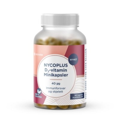 Nycoplus D3 vitamin Minikapsler 40 µg – 90 stk Nycoplus D3 vitamin Minikapsler 40 µg – 90 stk
