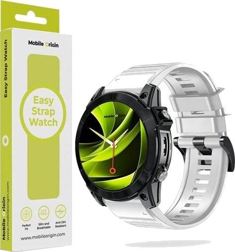 Mobile Origin Easy Strap Silicone Watch 20mm White