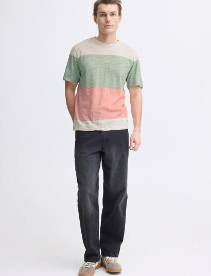Blend Bhkeith Block S/S Tee Coral XL
