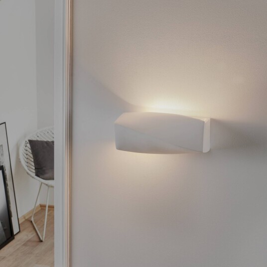SOLLUX LIGHTING Vegglampe Turn Mini av keramikk up/down hvit
