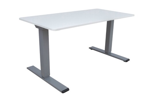 Skrivebord Ergo Optimal med 2 motor 140x80 cm Gråhvit/Grå