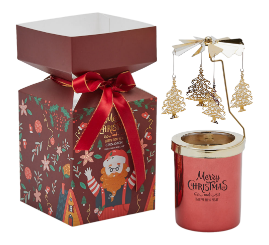 Edg Enzo De Gasperi Duftlys med klokkespill Joyful 9 cm kanel