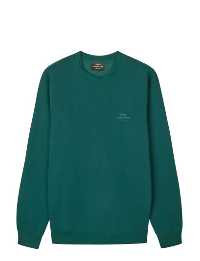 Mads Nørgaard Standard Crew Logo Sweat Fav Green S Mads Nørgaard Standard Crew Logo Sweat Fav Green S