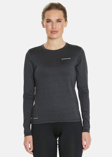 Endurance Maje W Melange L/S Tee Black 40 Treningstrøyer