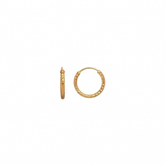 Petit Tinsel Creol Earring Forgylt-Sølv Sterling 925 Onesize