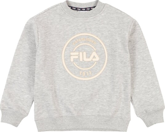 Fila Collegegenser - Avslappet grafikk med børstet mønster - Lig - Fila - 5-6 år (110-116) - Collegegenser - Grå