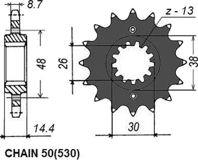 Kjededrev SUNSTAR 512 17 Kjededrev SUNSTAR 512 17