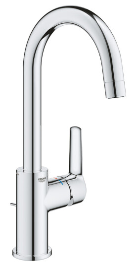 Grohe Start 1-Greps Servantbatteri Med bunnventil, Høy tut, Krom Grohe Start 1-Greps Servantbatteri Med bunnventil, Høy tut, Krom