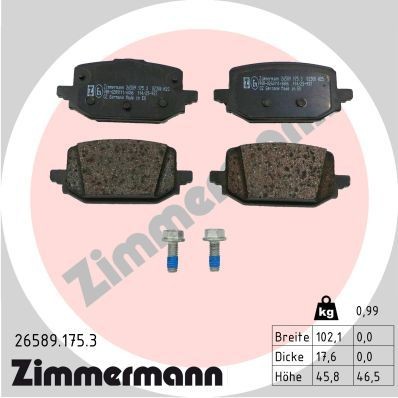 Bremseklosser ZIMMERMANN 26589.175.3