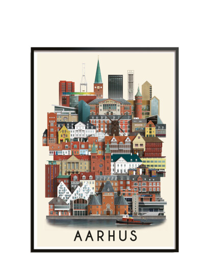 Martin Schwartz Aarhus Standard Poster - Multi/patterned - 50X70CM Martin Schwartz Aarhus Standard Poster - Multi/patterned - 50X70CM