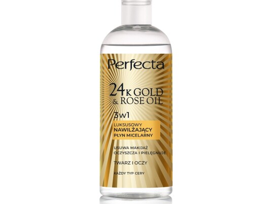 Perfecta 24K Gold & Rose Oil Luksuriøs Fuktighetsgivende Micellær Væske 400Ml