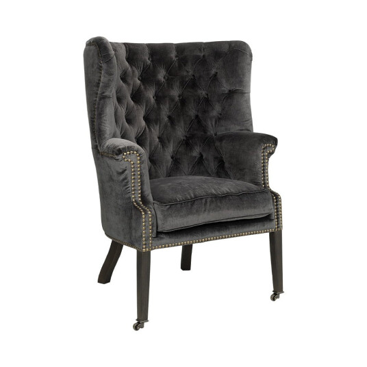 Churchtown lenestol velvet dark grey