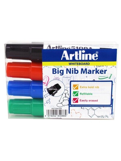 Artline EK5109AW4 Big Nib Whiteboardmarker Artline EK5109AW4 Big Nib Whiteboardmarker