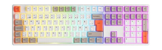 Akko 5108B Steam Engine CS Jelly Purple - ND - Gamingtastatur - Nordisk - Hvit Akko 5108B Steam Engine CS Jelly Purple - ND - Gamingtastatur - Nordisk - Hvit
