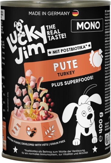 Lucky Jim Våtfôr Mono Kalkun 6 X 400 G