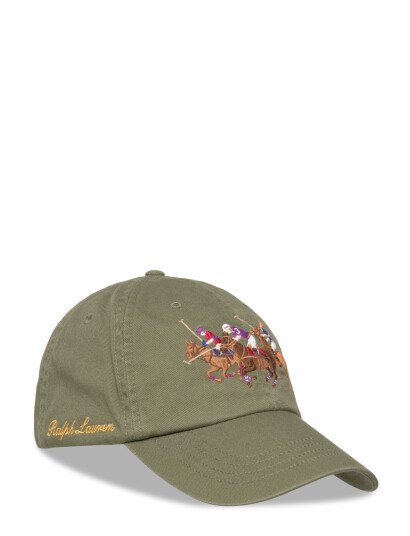 Polo Ralph Lauren Triple Pony Twill Ball Cap Khaki green 