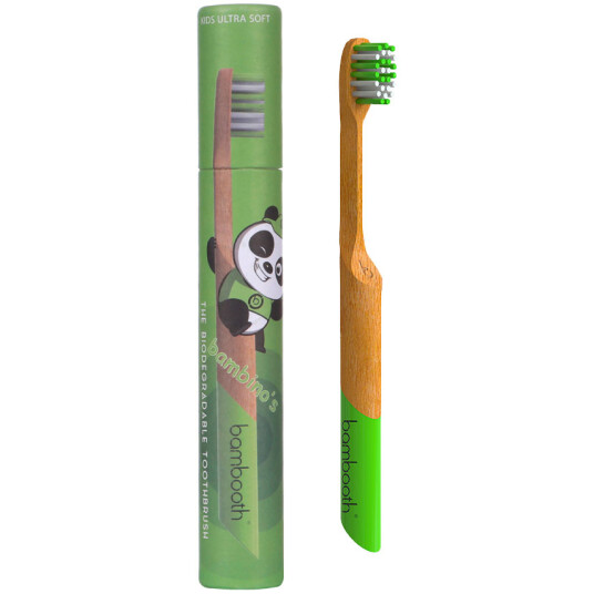 Bamboo Barnetannbørste Bambooth Kids Soft GRØNN