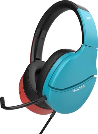 Sades Spower Gaming Headset Blå/Rød