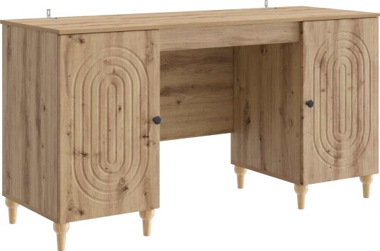 vidaXL Skrivebord Artisan eik 142,5 x 50 x 75 cm Konstruert tre vidaXL Skrivebord Artisan eik 142,5 x 50 x 75 cm Konstruert tre