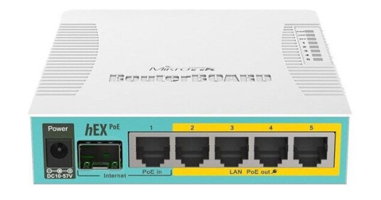 MikroTik hEX RB960PGS Router med 5 Ethernet-porter og 1 Gbps hastighet