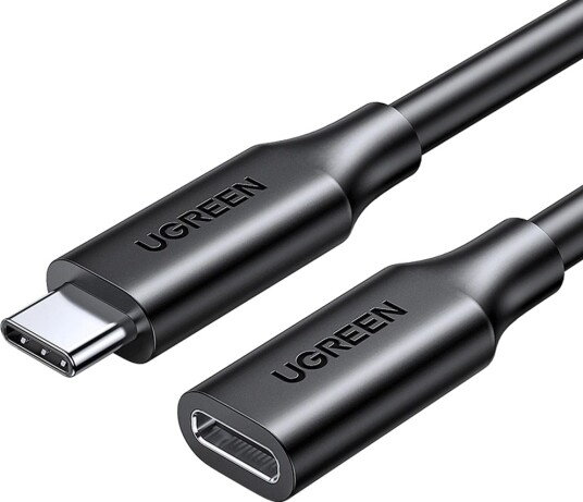 Ugreen kabelforlengelsesadapter USB-C (hann) - USB-C (hun) 100W, 10Gb/s, 1m