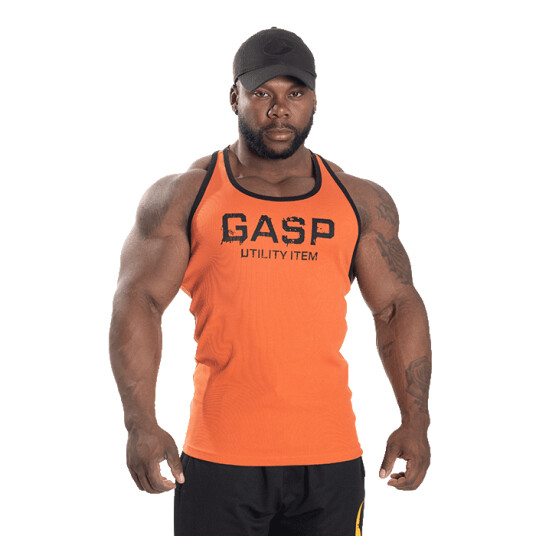 Ribbed T-back, Flame Orange Large