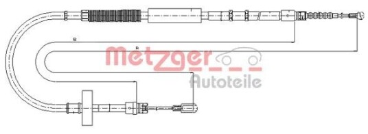 Metzger Tautrekk parkeringsbrems METZGER 10.7537