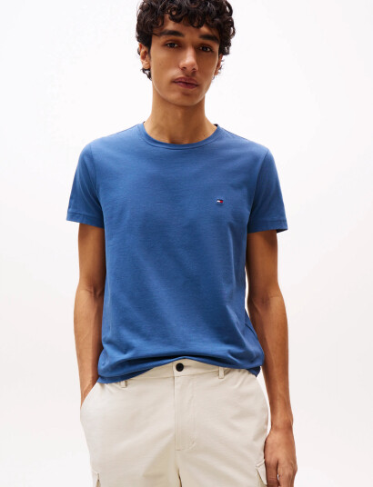 Tommy Hilfiger Stretch Slim Fit Tee - Blue - S
