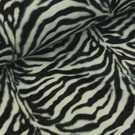 Balsløw Imitert pelsstoff 155cm 3 Zebra 50cm