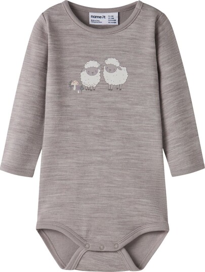 Name It Wup Wo/Co Long Sleeve Body Grå 50