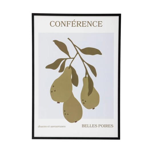Bloomingville Poire plakat med ramme 52x72 cm Poire-black pine Bloomingville Poire plakat med ramme 52x72 cm Poire-black pine