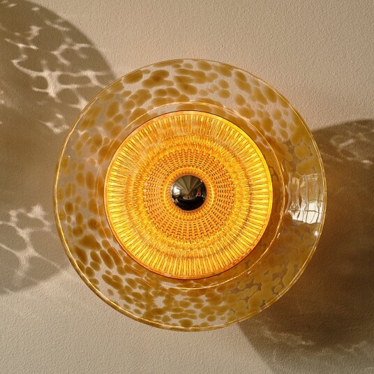 Vegglampe DESIGN BY US Disco Rama dimmbar Oransje Stue Glass Design Oransje