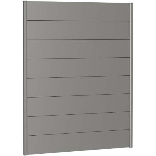 BIOHORT VEGGPANEL FOR LEVEGG UTEN AKRYLGLASS 150X180 KVARTSGRÅ METALLIC