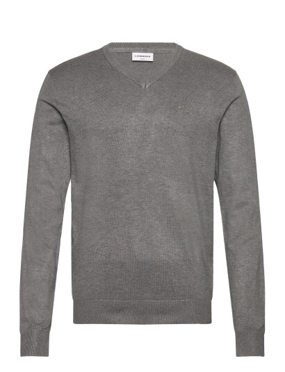 Lindbergh Ecovero V-Neck L/S Knit - Grey - S