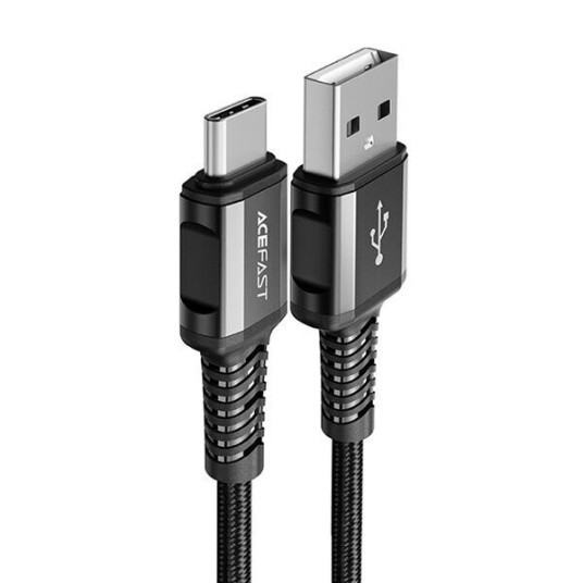 Acefast Usb-A - Usb-C Usb-Kabel 1,2 M Svart (6974316280545)
