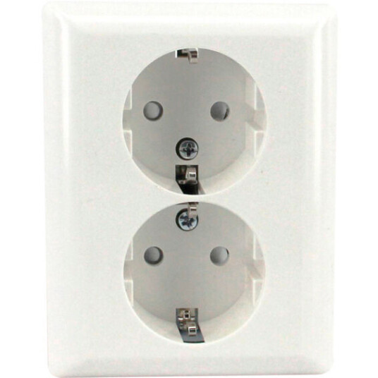 Namron Stikkontakt dobbel innfelt jord og barnevern Lav PH - 1504953 Namron Stikkontakt dobbel innfelt jord og barnevern Lav PH - 1504953