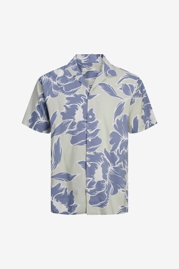 Jack & Jones Skjorte jprBlapalma Resort Shirt S/S Grå